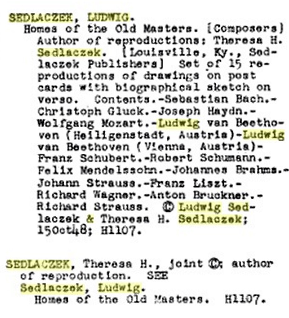 Library of Congress listing