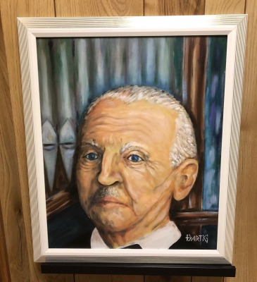 An oil painting by Gerhard Hartig is acquired by the Bruckner Archive