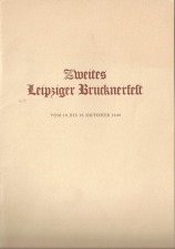 Bruckner Archive acquires a 1940 Leipzig Brucknerfest Program book