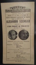 1942 Concert program from Uruguay