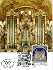 POSTCARD: Bruckner Organ / First Day Cover with stamp
